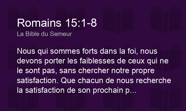 Plaire à son prochain et non à soi-même