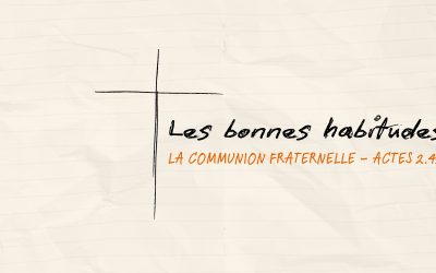 Les bonnes habitudes part.2